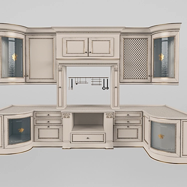 Bend-Modified Glass Door 3D model image 1 