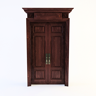 Double High Doors 3D model image 1 