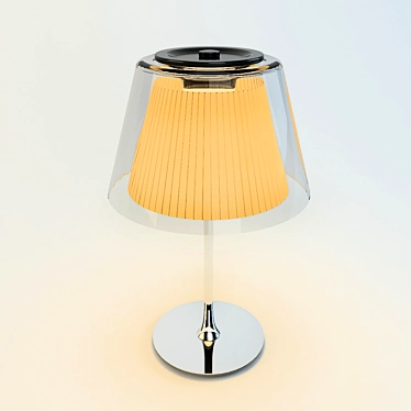 Elegant Glass and Metal Table Lamp 3D model image 1 