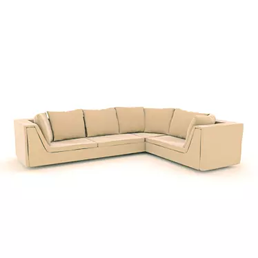 Luxury Corner Sofa 3D model image 1 