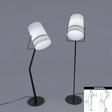 Fork Terra: Stylish Floor Lamp 3D model image 1 