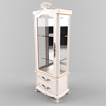 Elegant Aurora Display Cabinet 3D model image 1 