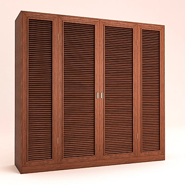 Adjustable Modular Wardrobe 3D model image 1 