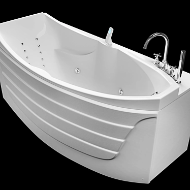 Elegant Avrora Bathtub 3D model image 1 