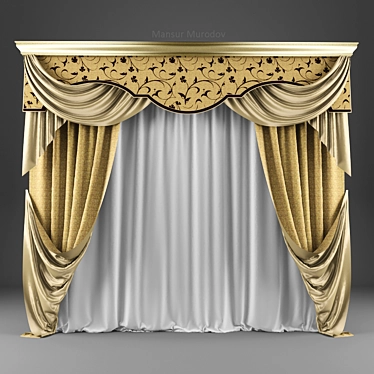 Timeless Beige Blinds 3D model image 1 