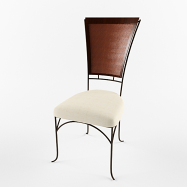 Parigi 16: Ratan and Metal Chair 3D model image 1 