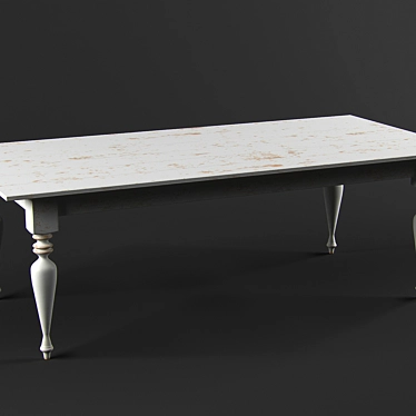 Rustic Charm: Cristo Farmhouse Dining Table 3D model image 1 