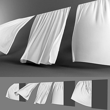 Breezy Drapes 3D model image 1 