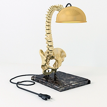 Spine Table Lamp: Textured Design, Height 440mm 3D model image 1 