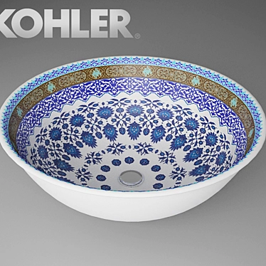 Marrakesh Textured Integrated Sink 3D model image 1 