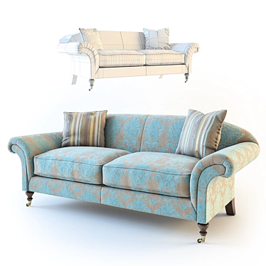 Workshop Browning Fabric Sofa 3D model image 1 