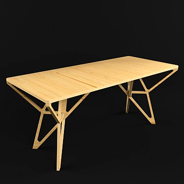 Elegant Hristo Table: Unwrapped UVW 3D model image 1 