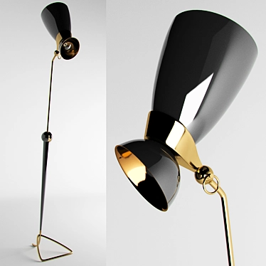 Elegant Amy Floor Lamp 3D model image 1 