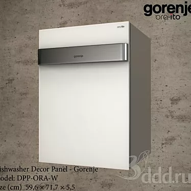 Gorenje DPP-ORA-W: Sleek Dishwasher Decor Panel 3D model image 1 