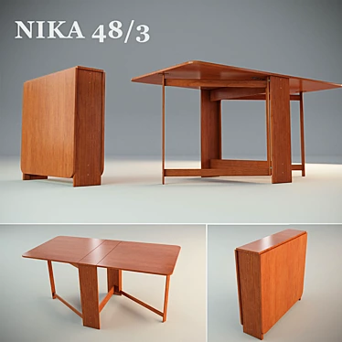 Space-Saving Nika Folding Table 3D model image 1 