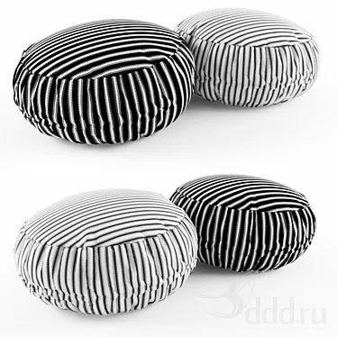 Cozy Cushion Pouf 3D model image 1 