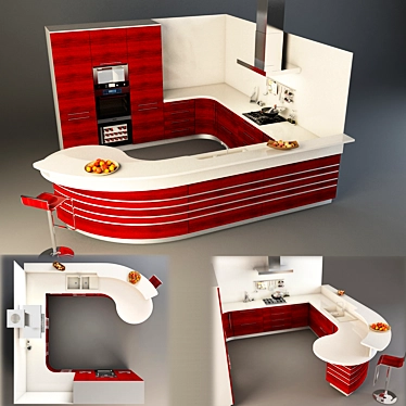 Sleek Kitchen Essentials 3D model image 1 