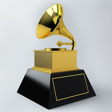 Golden Melody: The GRAMMY Statuette 3D model image 1 