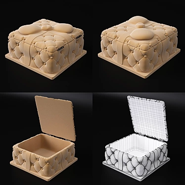 Vray Suede Box: Luxurious Storage Solution 3D model image 1 