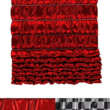 Winter Garden Draped Curtains 3D model image 1 