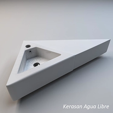 Kerasan Agua Libre Corner Sink 3D model image 1 