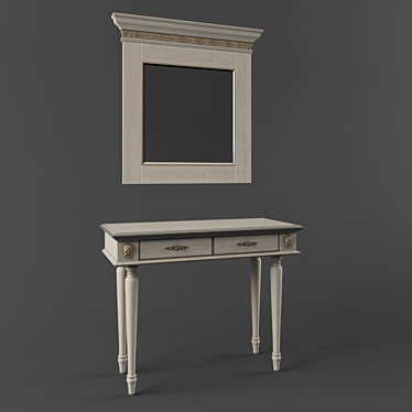 Milan Luxe Console Table 3D model image 1 