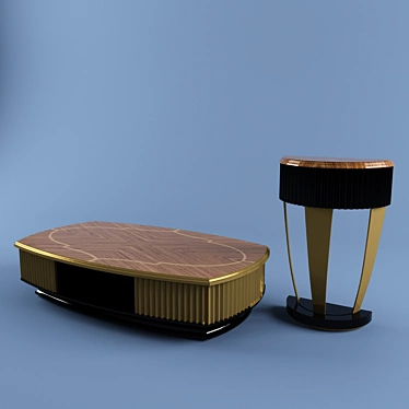 Avantgarde Console Table Set 3D model image 1 