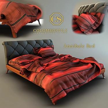 Elegant Annibale Bed by Colombostile 3D model image 1 