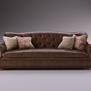 Elegant Churchill Sofa 3D model image 1 