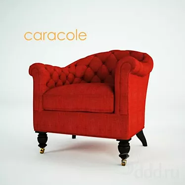 Impeccable Tufted Club Chair 3D model image 1 