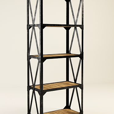 Gramercy Tower Bookshelf: Stylish, Spacious, and Versatile 3D model image 1 