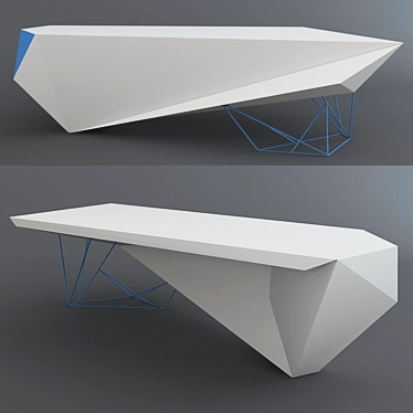 Customizable Exhibit Desk 3D model image 1 