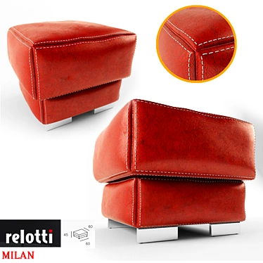 Elegant Comfort: Pouf Factory "Relotti" Milan 3D model image 1 
