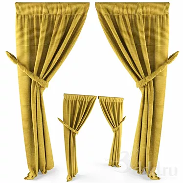 Elegant Drapes for Alluring Spaces 3D model image 1 