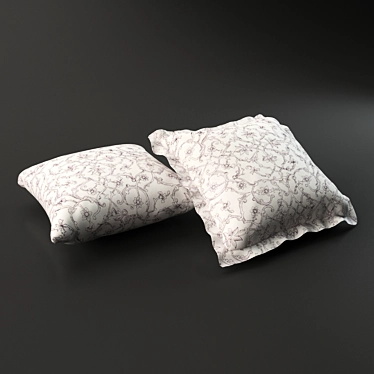 Cozy Cloud Pillows 3D model image 1 