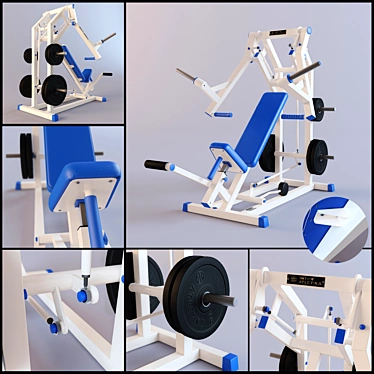 Compact Adjustable Bench Press 3D model image 1 