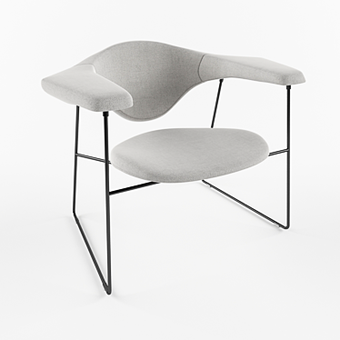 GUBI Masculo Armchair: Elegantly Designed Comfort 3D model image 1 