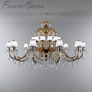 Elegant Opera Chandelier: Polys=650000 3D model image 1 