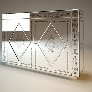 Elegant Venetian Chest of Drawers 3D model image 1 