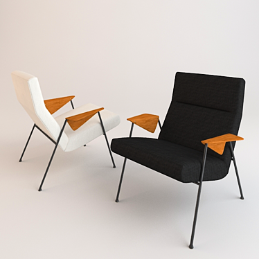 Elegant Arno Votteler Chair 3D model image 1 