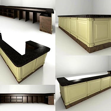 Sleek Bar Counter: Premium Design 3D model image 1 