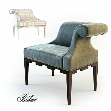 Castle Corner Chair: Elegant and Versatile Seating 3D model image 1 