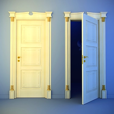 Anticata Noce Door with LEGNOFORM Hardware 3D model image 1 