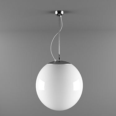 Adria Collection: White & Chrome 2-Model 200x50 Pendant 3D model image 1 