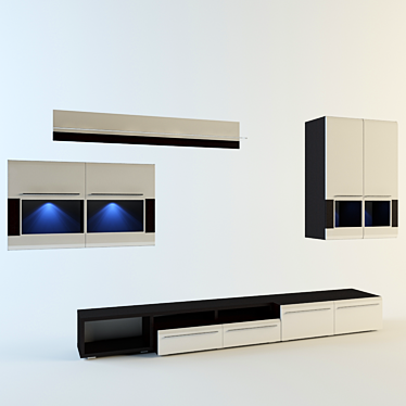 Modern TV Wall Lumio 2 3D model image 1 