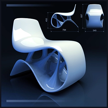 ErgoFlex Plastic Chair 3D model image 1 