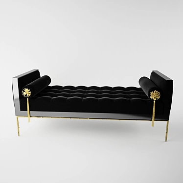 Luxurious Velvet Day Bed - PRIVÊ 3D model image 1 