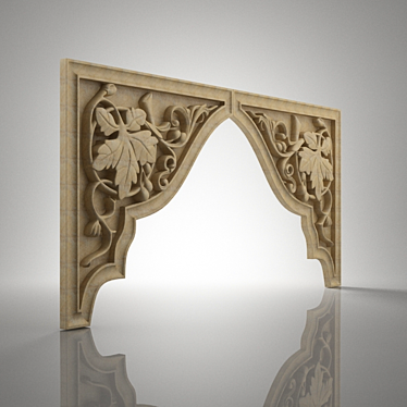 Rustic Wooden Decorative Ornament 3D model image 1 