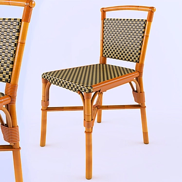 Handwoven Wicker Chair: Classic Comfort for Any Space 3D model image 1 