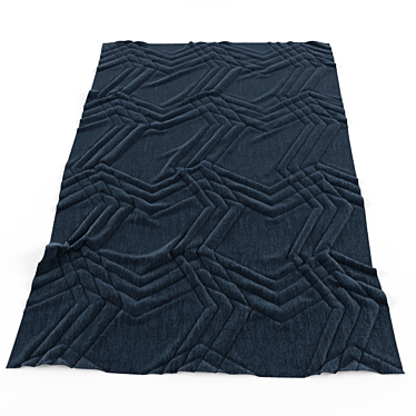 Cozy Navy Blue Carpet 3D model image 1 